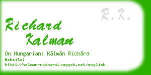 richard kalman business card