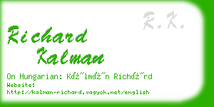 richard kalman business card